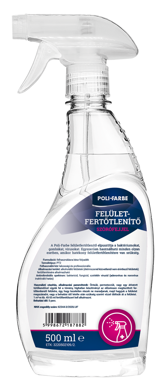 Poli-Farbe felületfertőtlenítő szórófejes